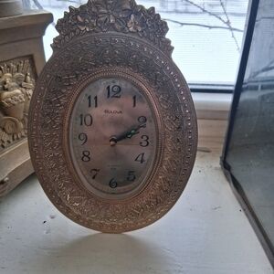 Bulova Floral Gold Wall Clock